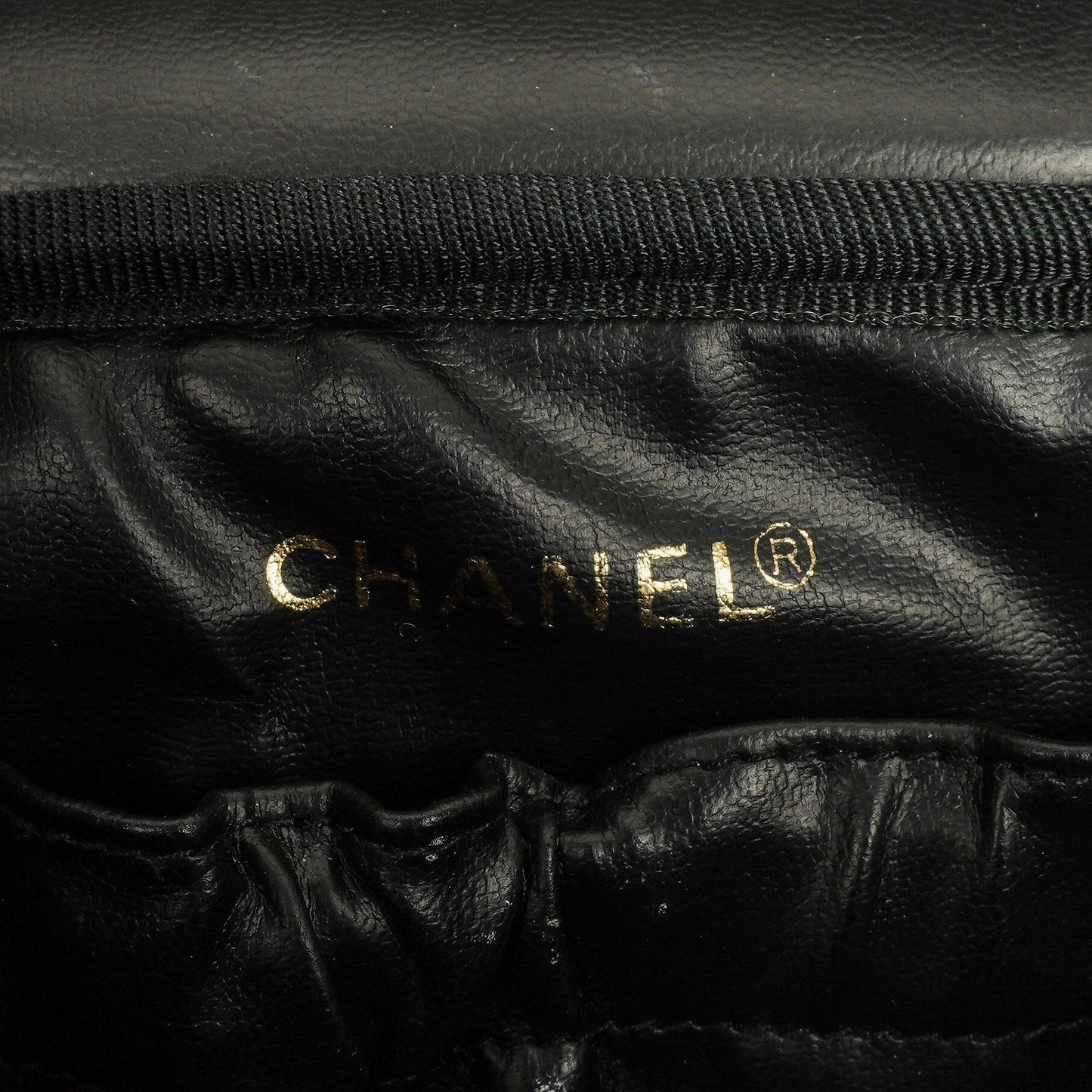Chanel Black Quilted Leather Vanity Case