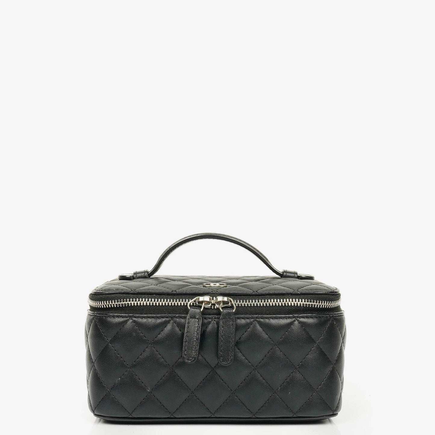 Chanel Black Quilted Vanity Case