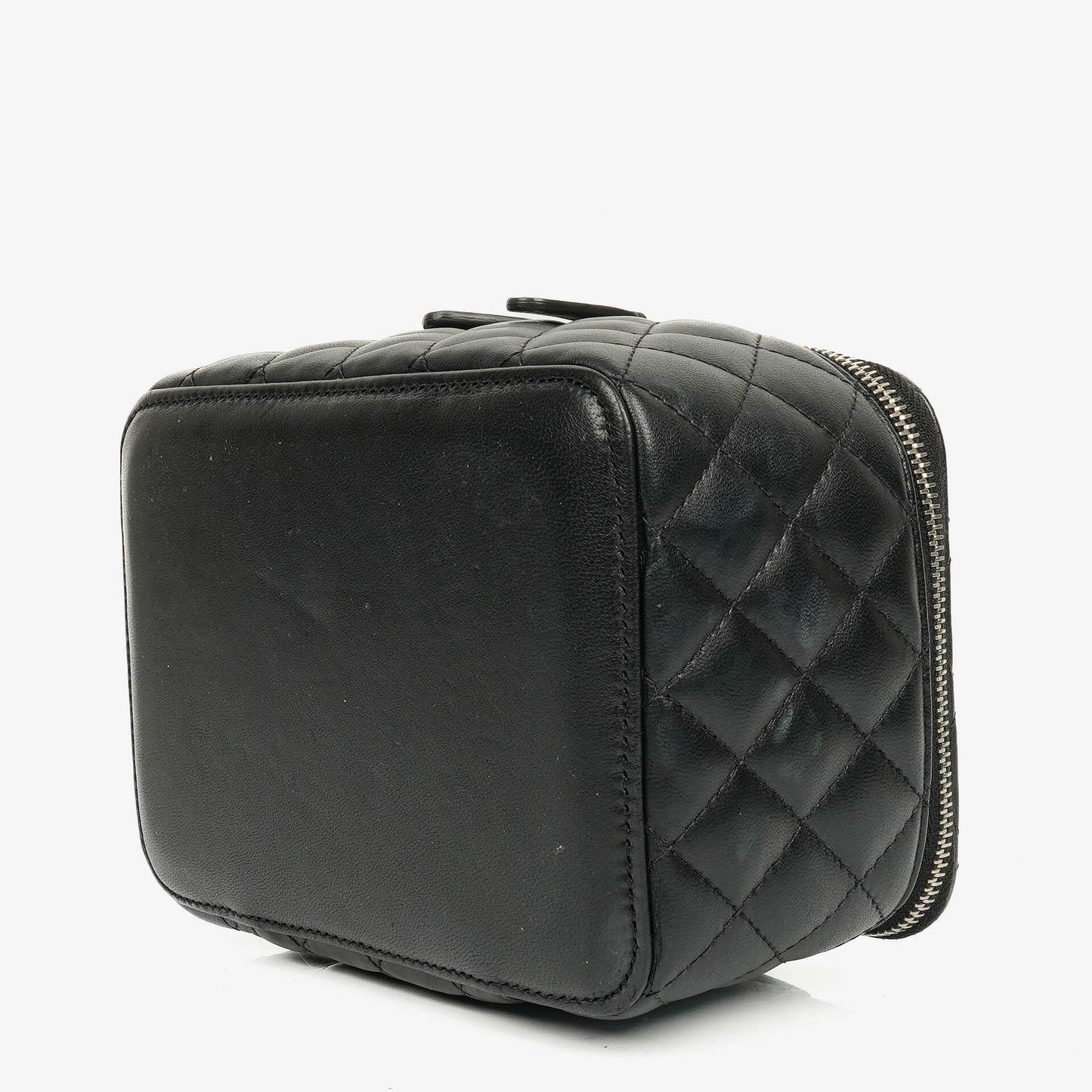 Chanel Black Quilted Vanity Case
