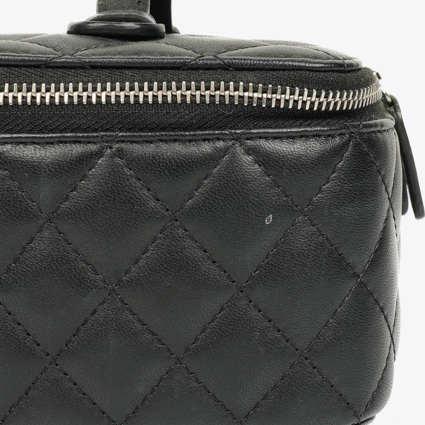 Chanel Black Quilted Vanity Case