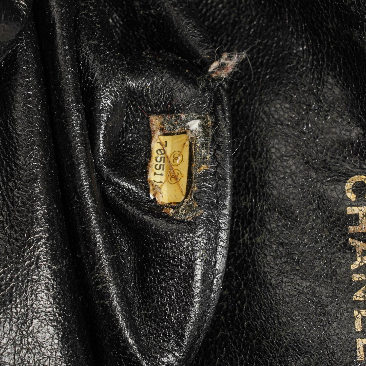 Chanel Black Suede Stitched Chocolate Bar Drawstring Tote Bag