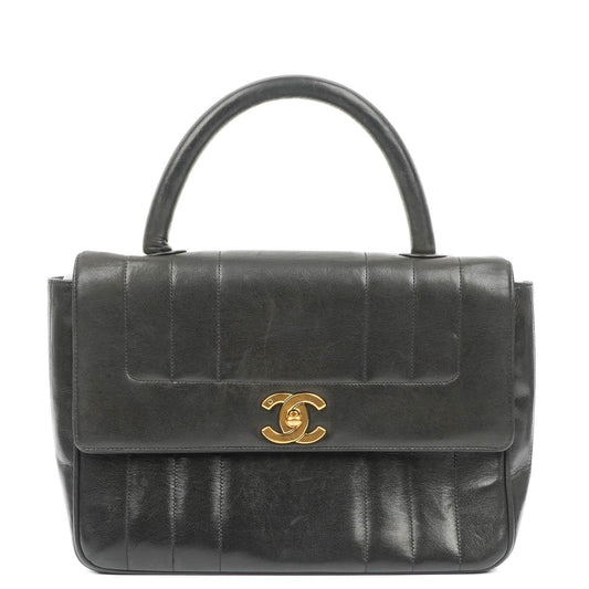 Chanel Black Vertical Quilted Lambskin Kelly Flap Bag
