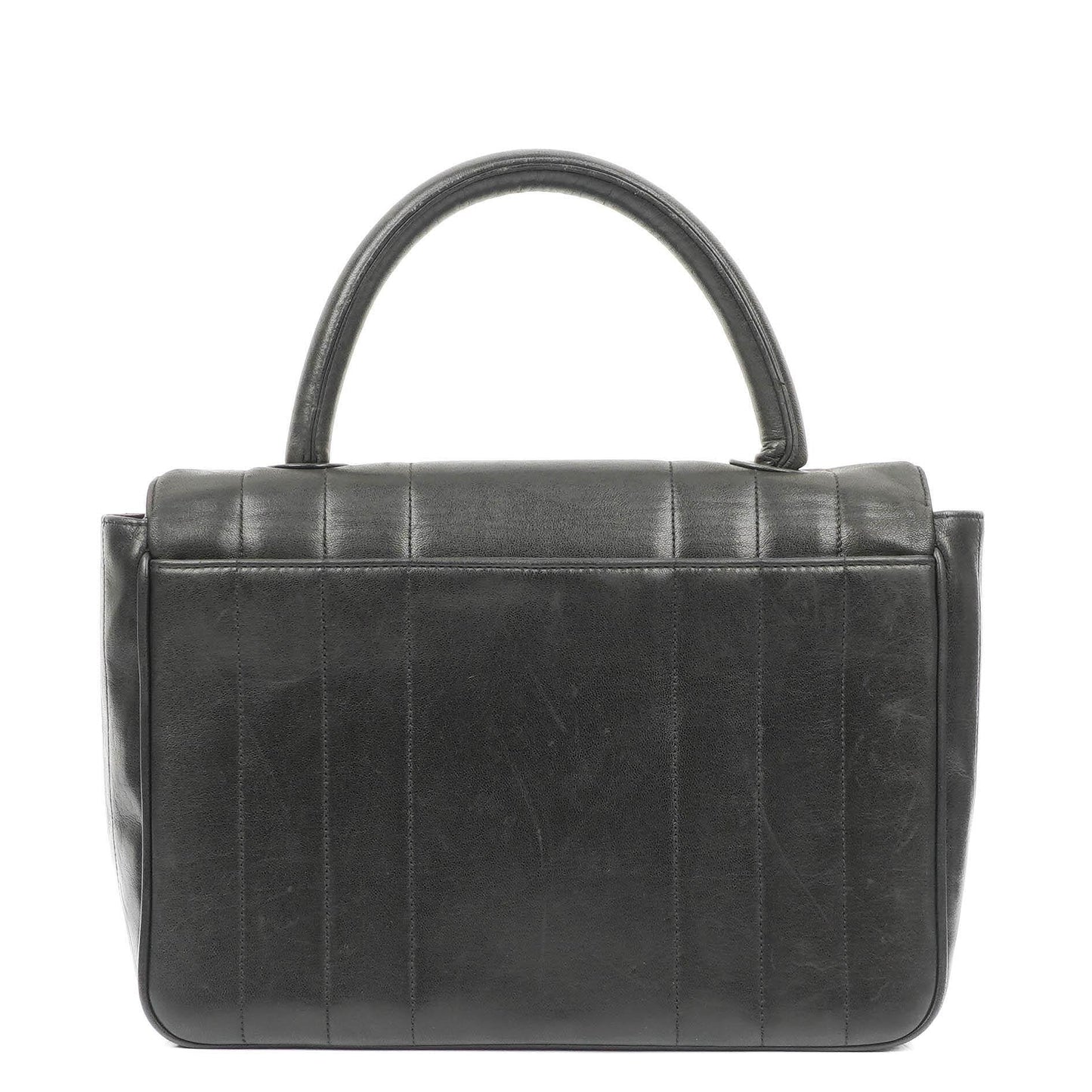 Chanel Black Vertical Quilted Lambskin Kelly Flap Bag