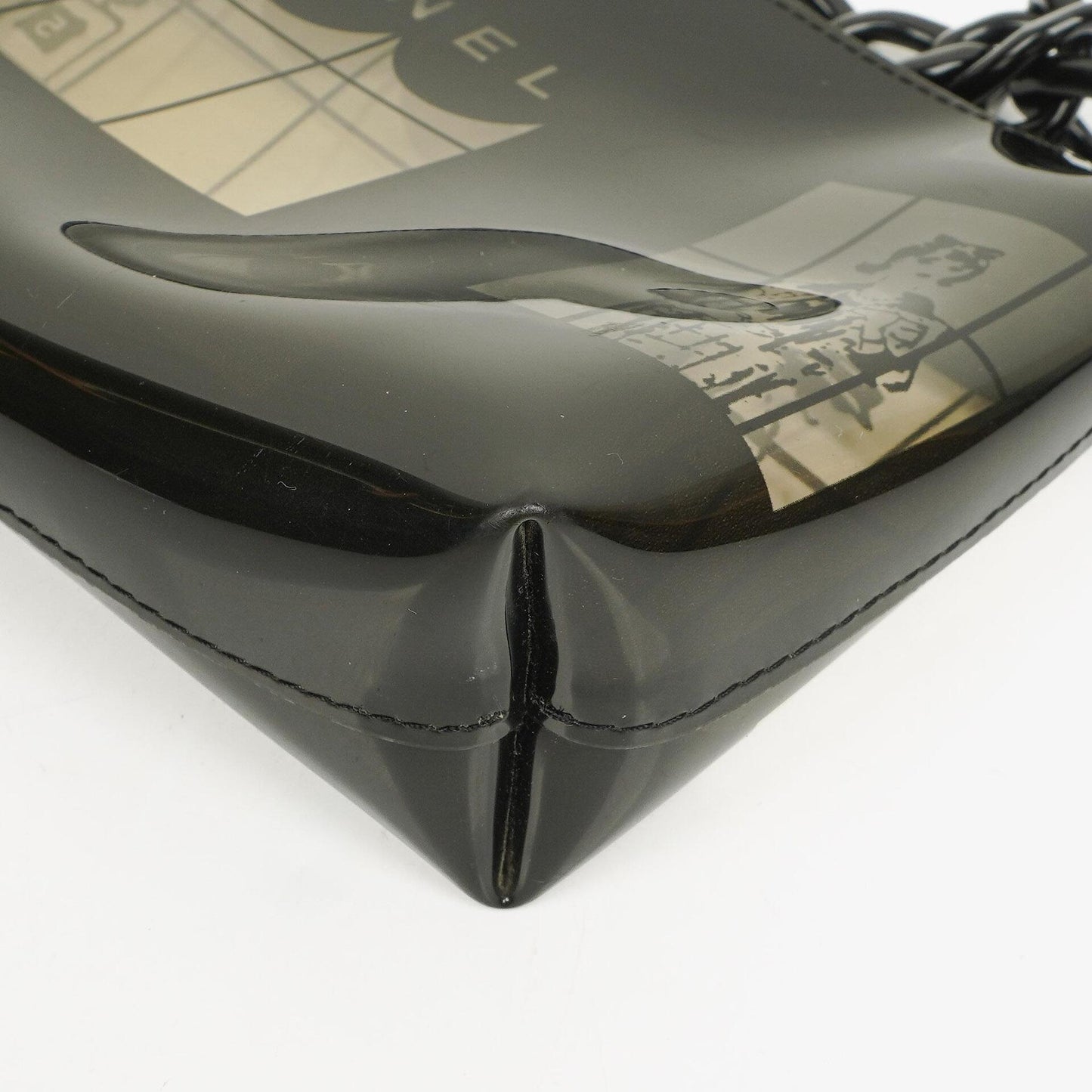 Chanel Black Vinyl Maison Window Print Shoulder Bag, 2003-2004