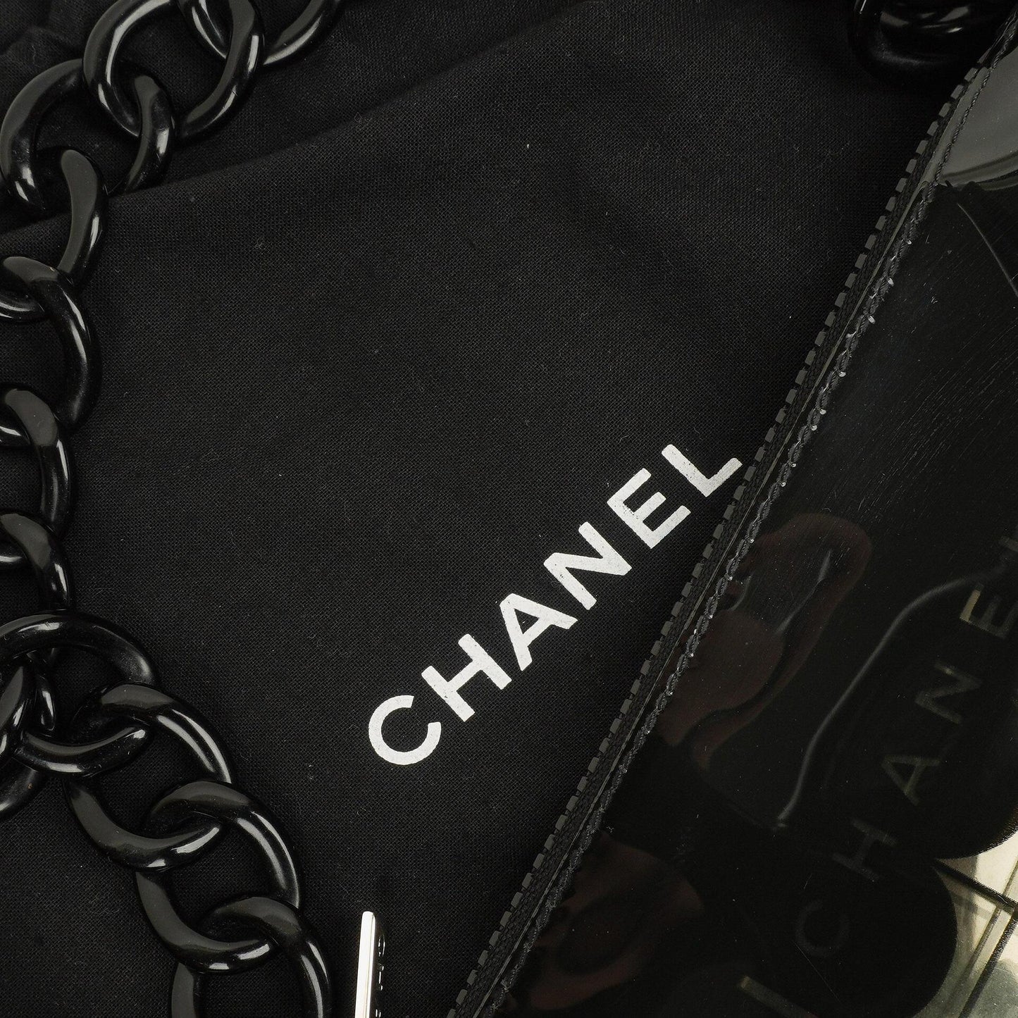 Chanel Black Vinyl Maison Window Print Shoulder Bag, 2003-2004