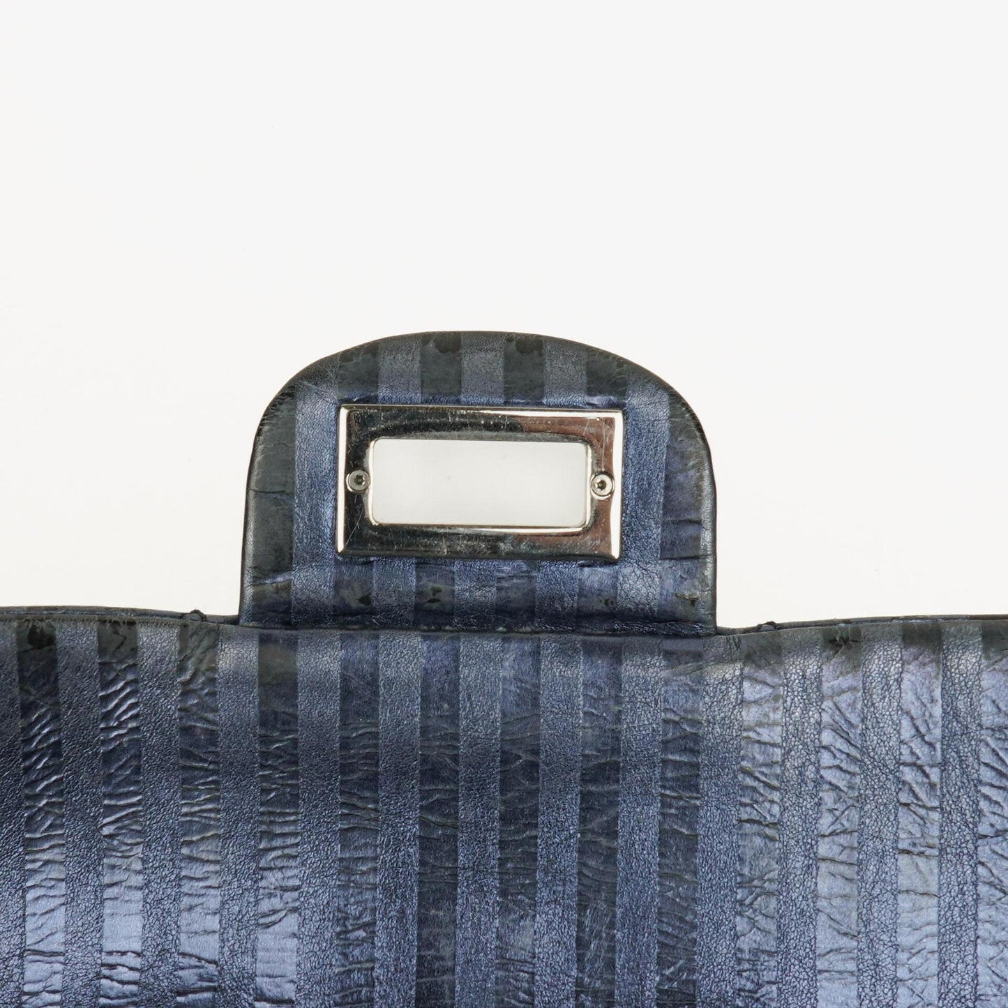 Chanel Blue Metallic Striped 2.55 Reissue Quilted Calfskin Leather 227 Jumbo Flap Bag