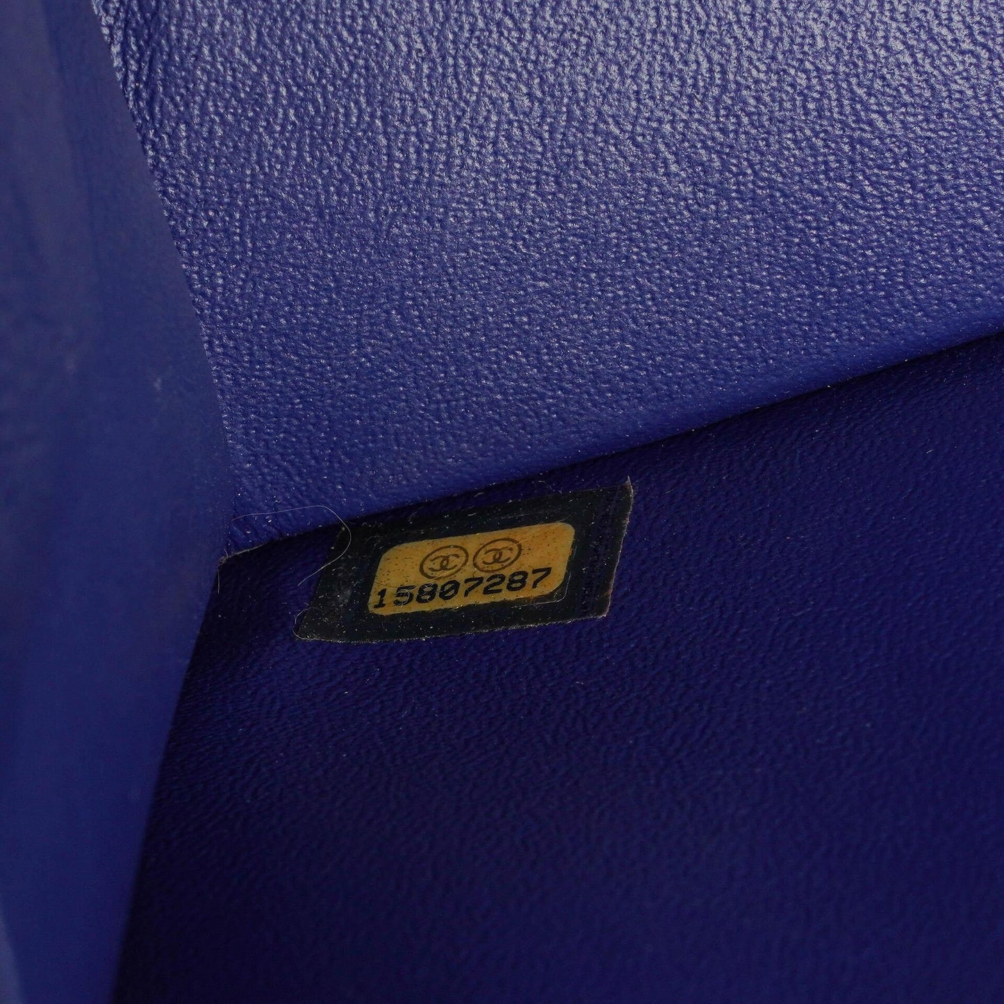Chanel Blue Quilted Patent Leather Long Flap Bag