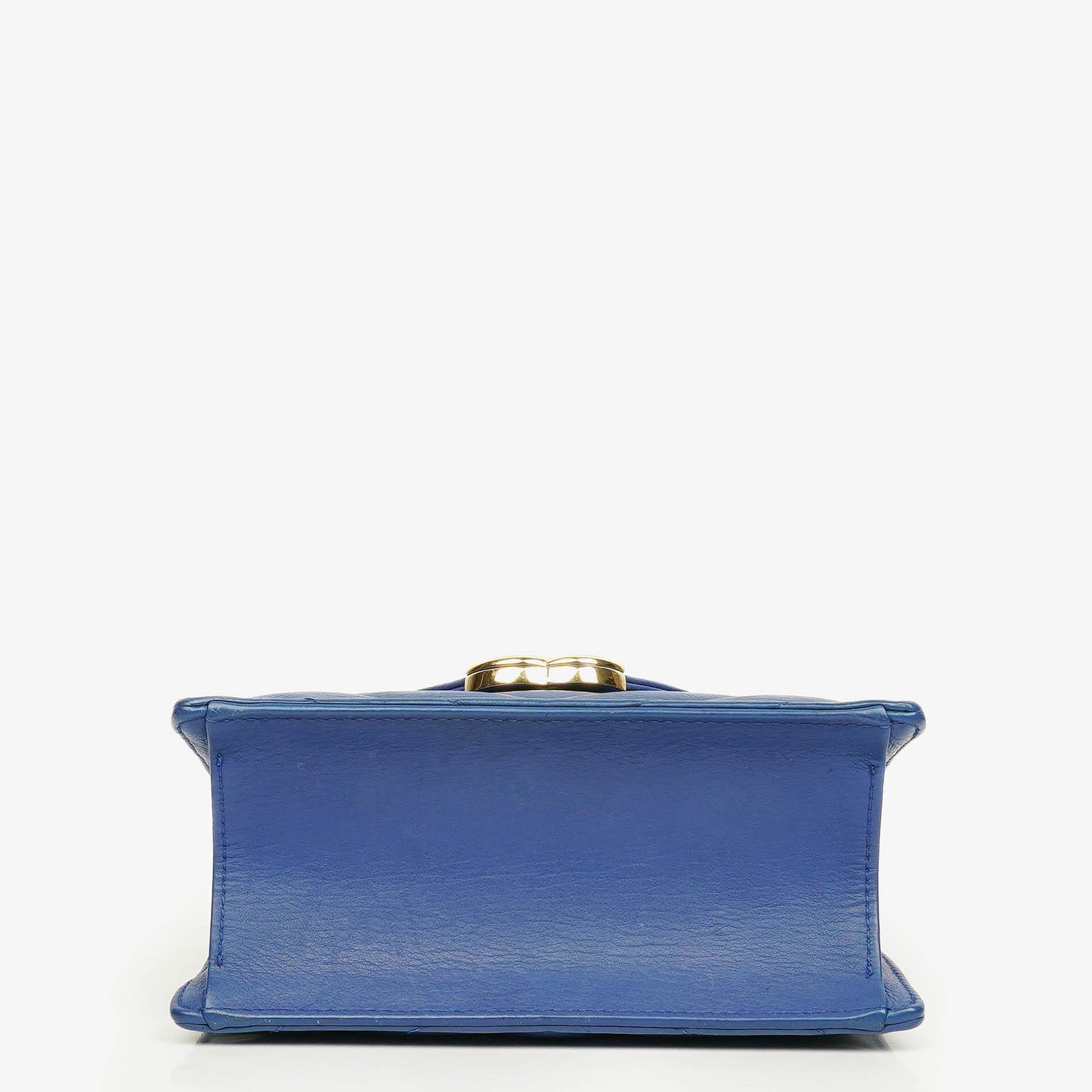 Chanel Blue Small Chevron Leather Envelope Flap Bag
