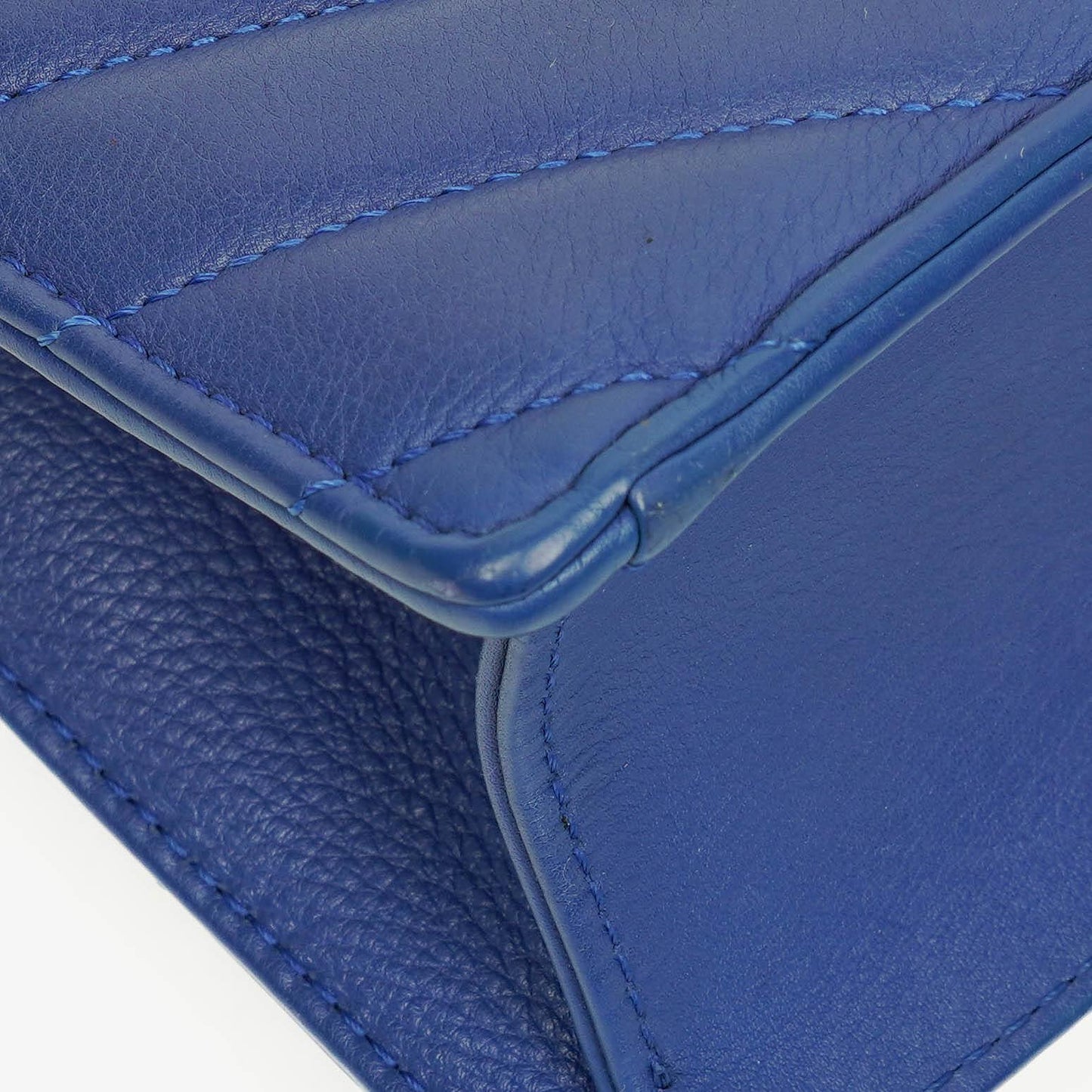 Chanel Blue Small Chevron Leather Envelope Flap Bag