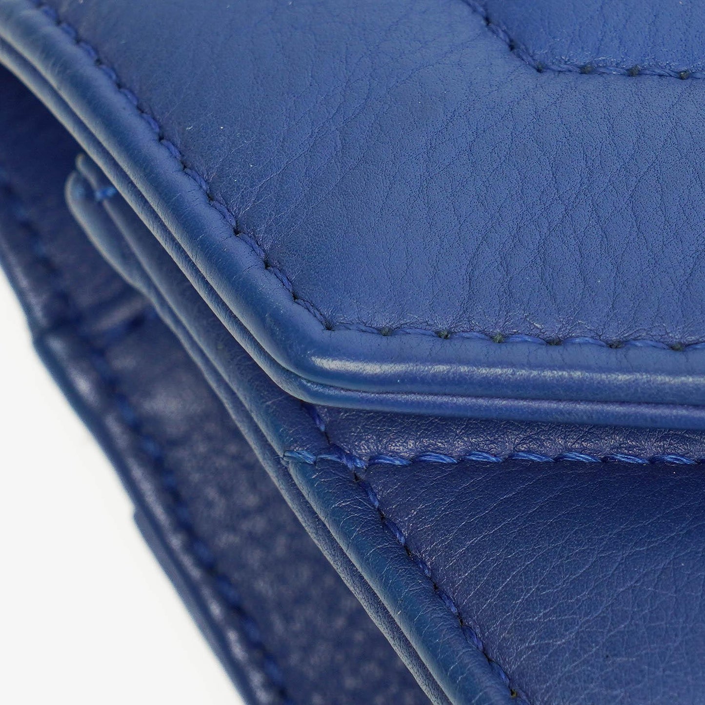 Chanel Blue Small Chevron Leather Envelope Flap Bag