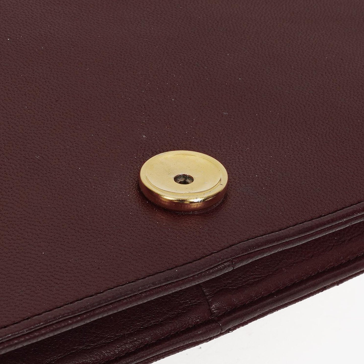 Chanel Bordeaux Mini Classic Quilted Lambskin Full Flap Wallet On Chain WOC With 24K Gold-Plated Hardware