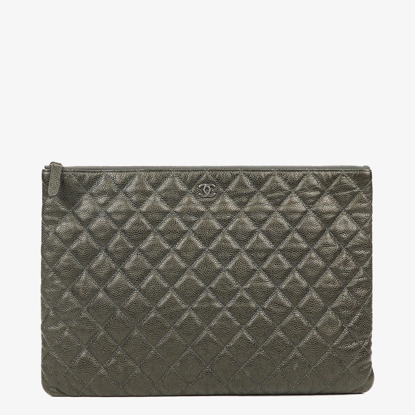 Chanel Boy Cosmetic Case Large Metallic Caviar Quilted