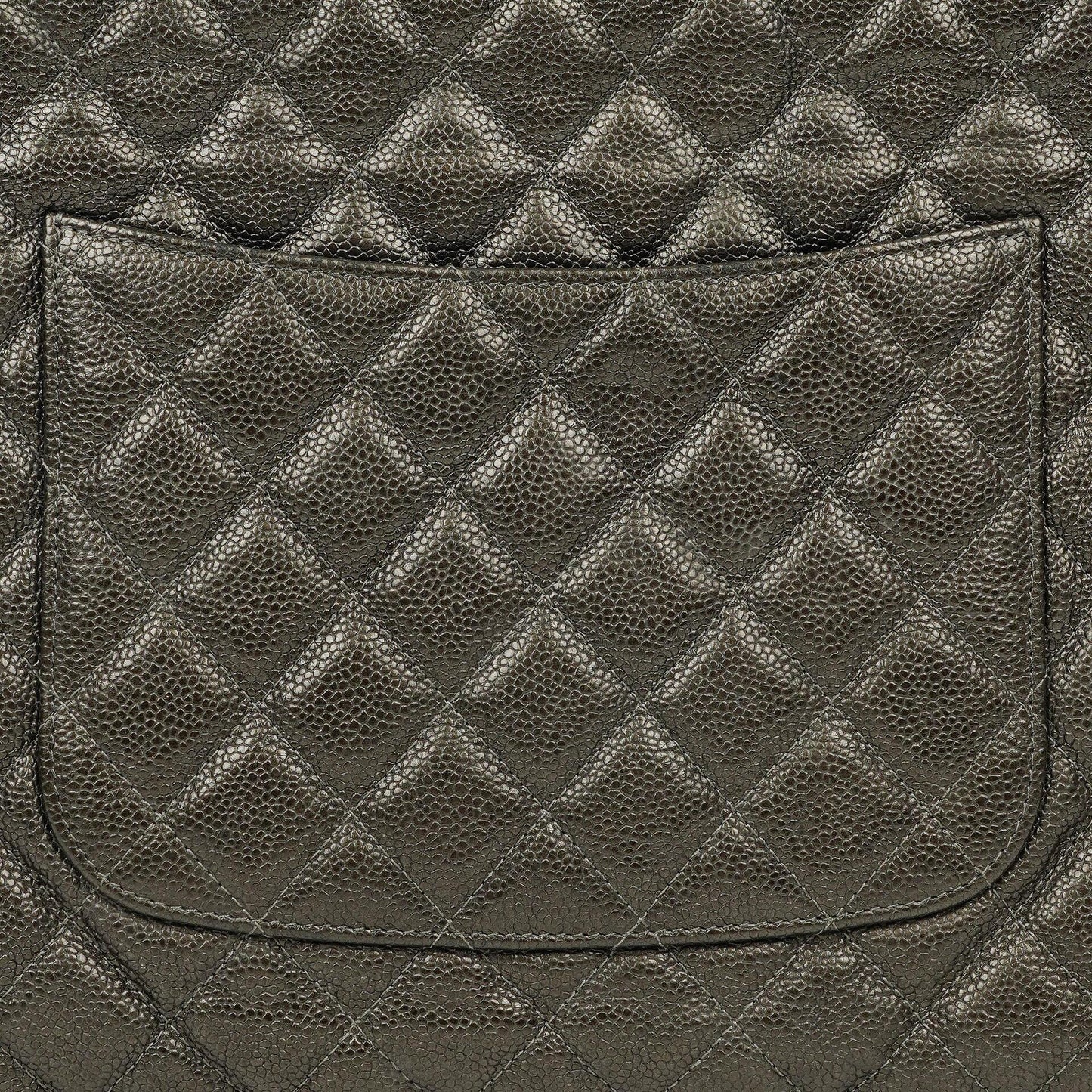 Chanel Boy Cosmetic Case Large Metallic Caviar Quilted