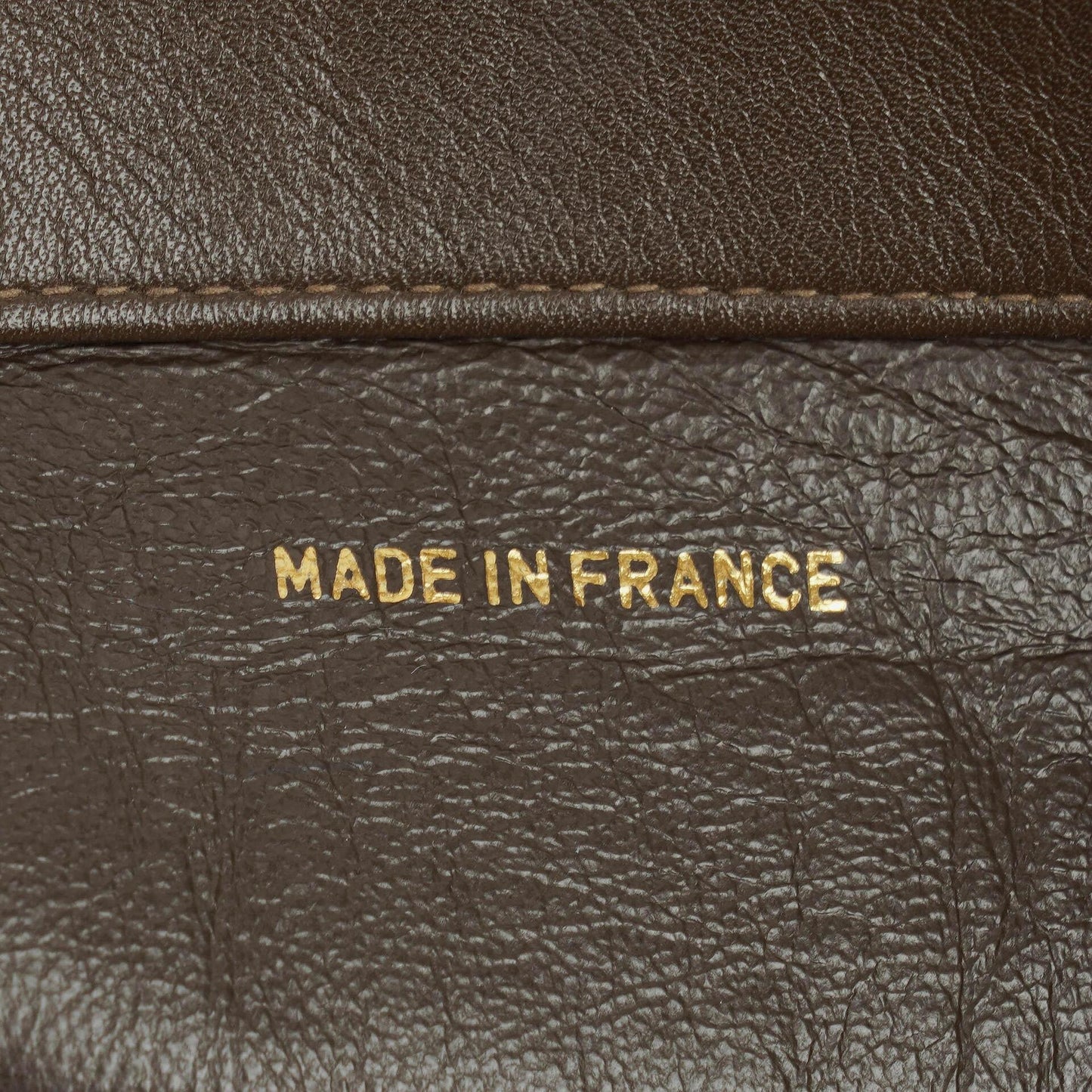 Chanel Brown Leather CC Logo Chain Tote Bag