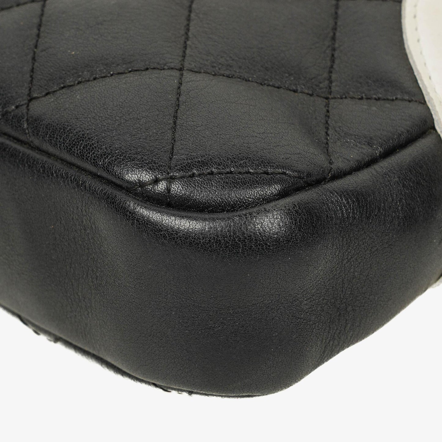 Chanel Cambon Black Leather Quilted Medium Messenger Bag