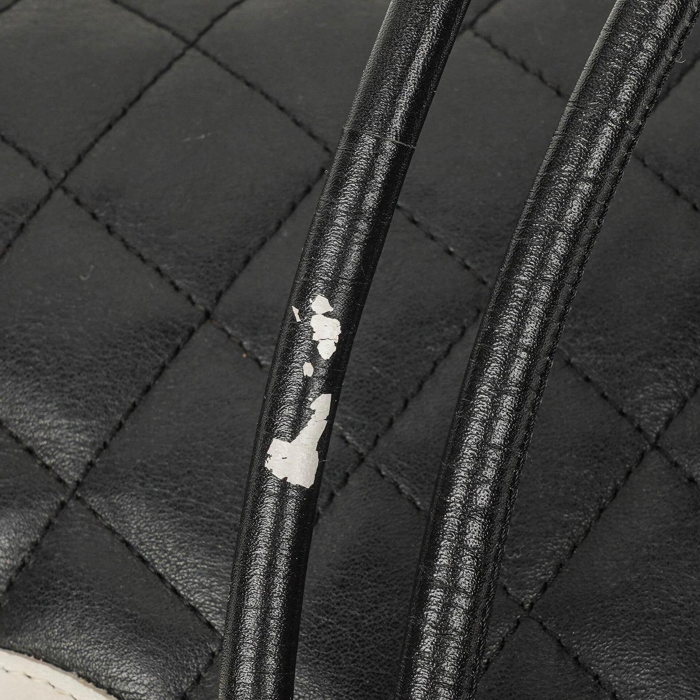 Chanel Cambon Black Leather Quilted Medium Messenger Bag
