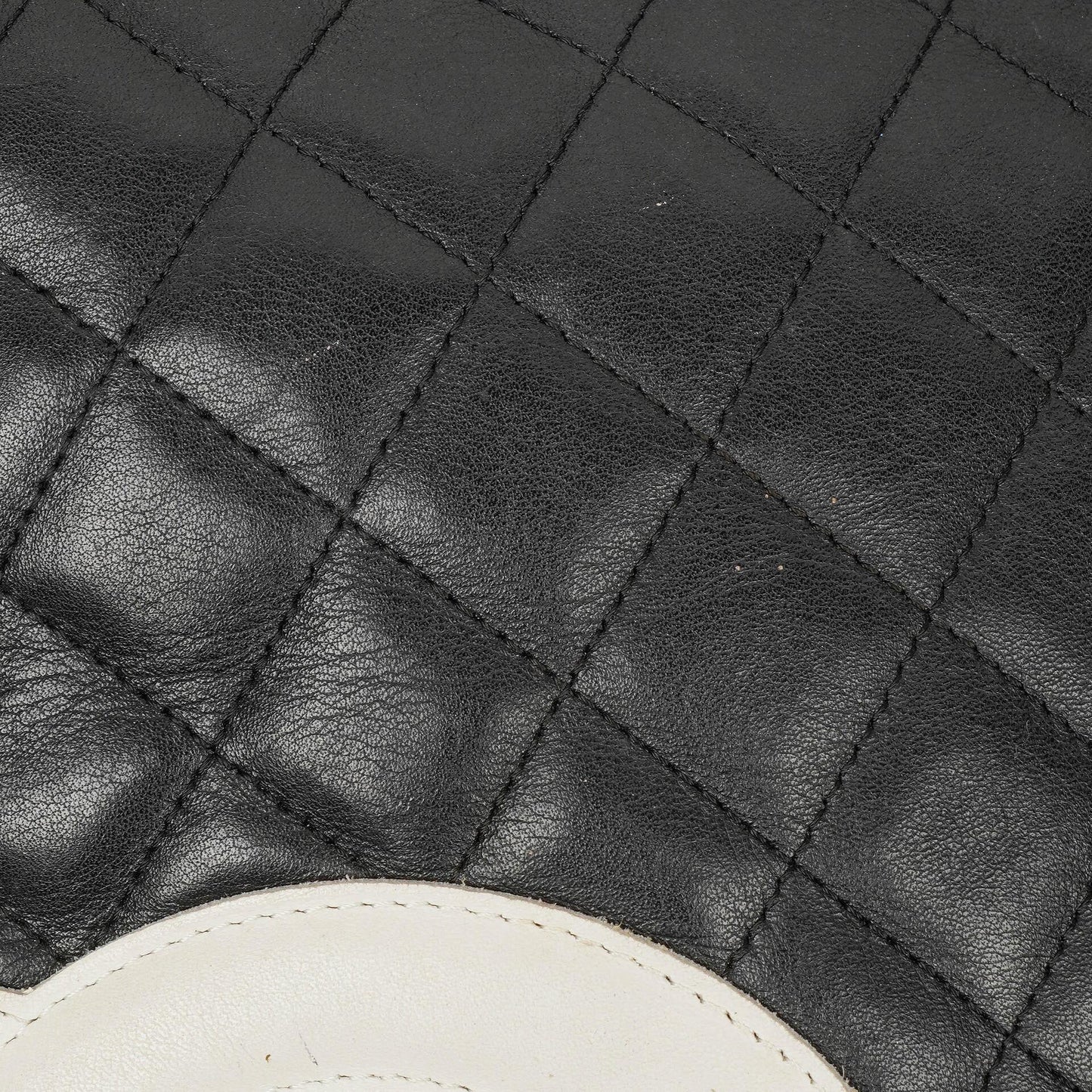 Chanel Cambon Black Leather Quilted Medium Messenger Bag
