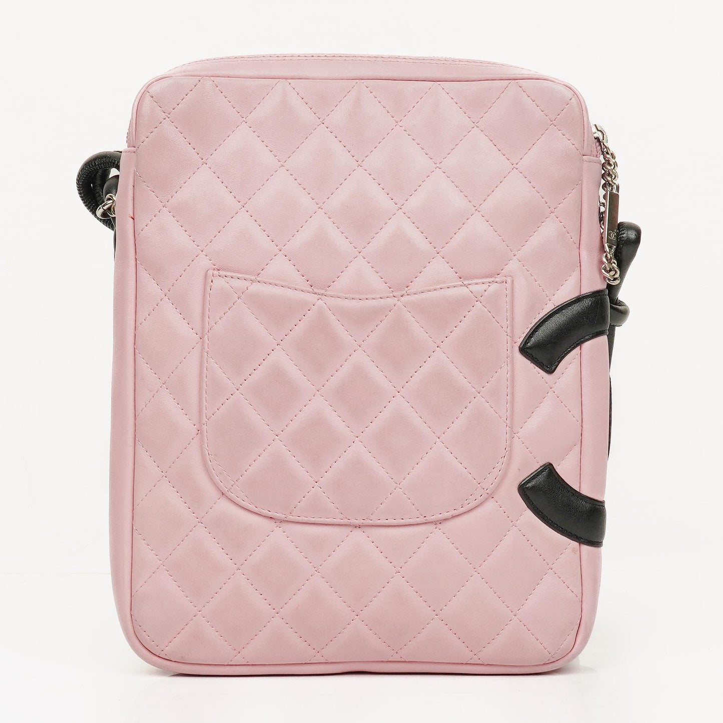 Chanel Cambon Pink Leather Quilted Medium Messenger Bag