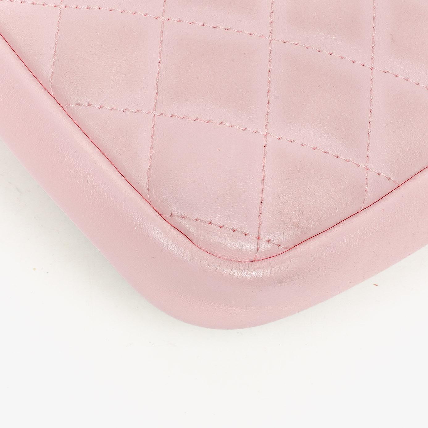 Chanel Cambon Pink Leather Quilted Medium Messenger Bag