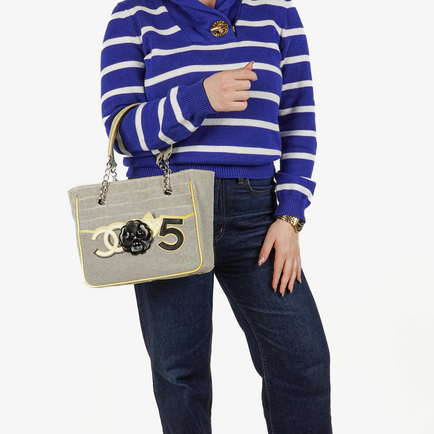 Chanel Camellia N°5 Chocolate Bar Tote Bag