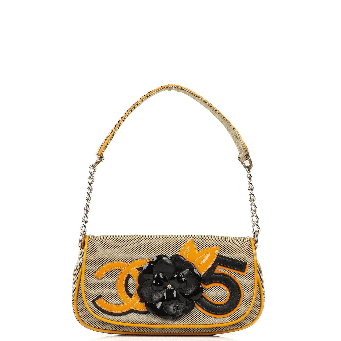 Chanel Camellia No. 5 CC Canvas Flap Bag