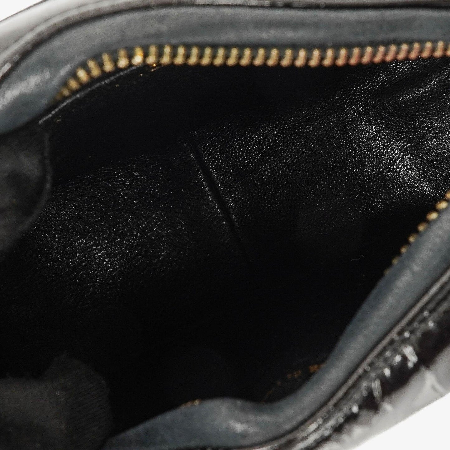 Chanel Camera CC Small Black Patent Leather Tassel Shoulder Bag
