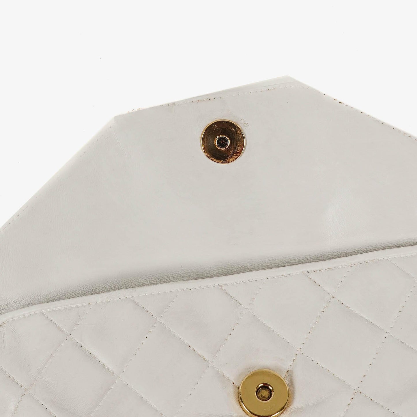 Chanel Camera Tassel CC White Quilted Lambskin Bag