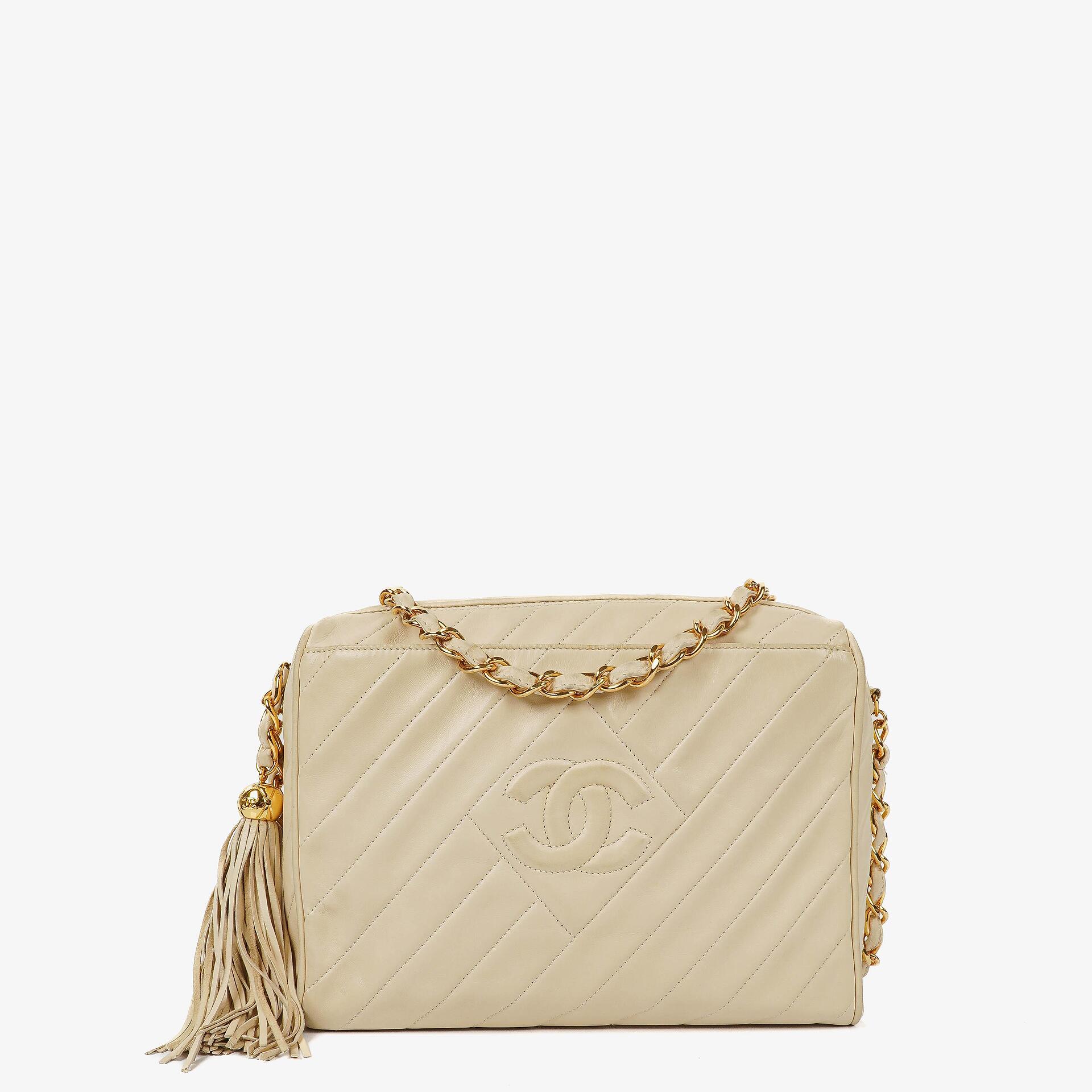 Chanel Camera Tassel Leather Front Pocket Crossbody Bag