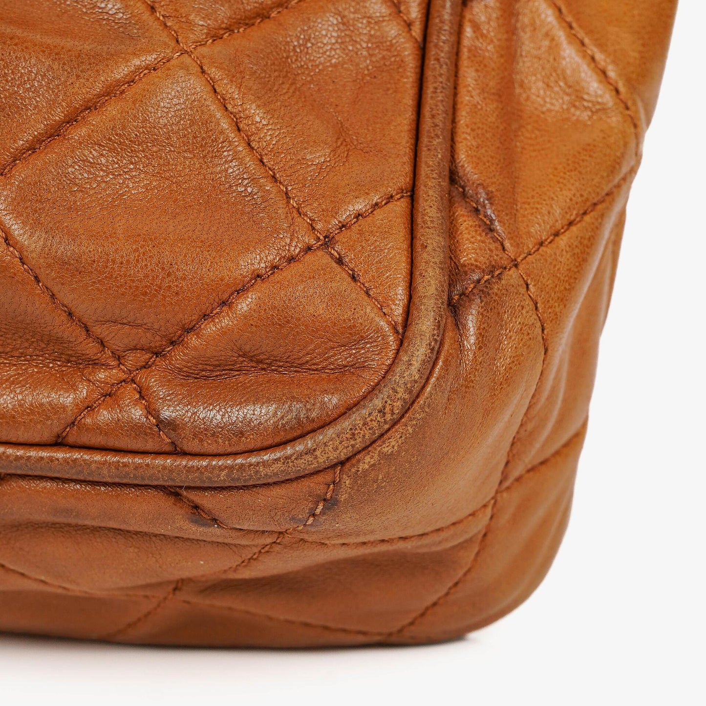 Chanel Camera Tassel Small Brown Quilted Lambskin CC Front Pocket
