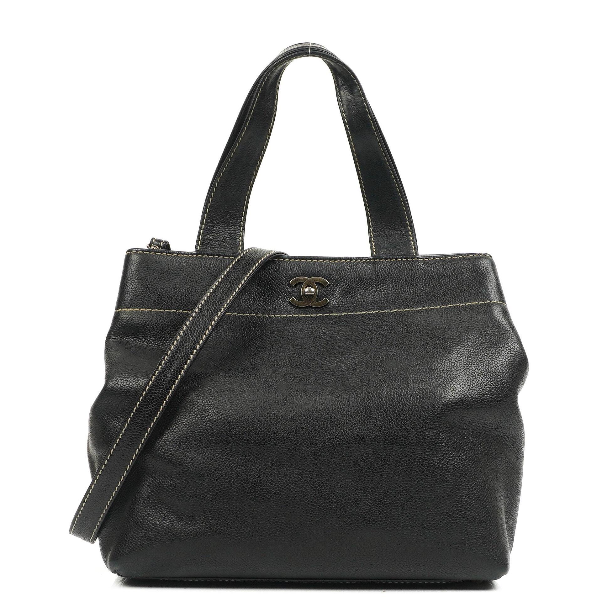 Chanel Caviar CC Black Tote Bag, 2000 - 2002