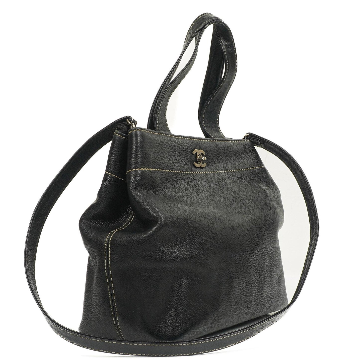 Chanel Caviar CC Black Tote Bag, 2000 - 2002