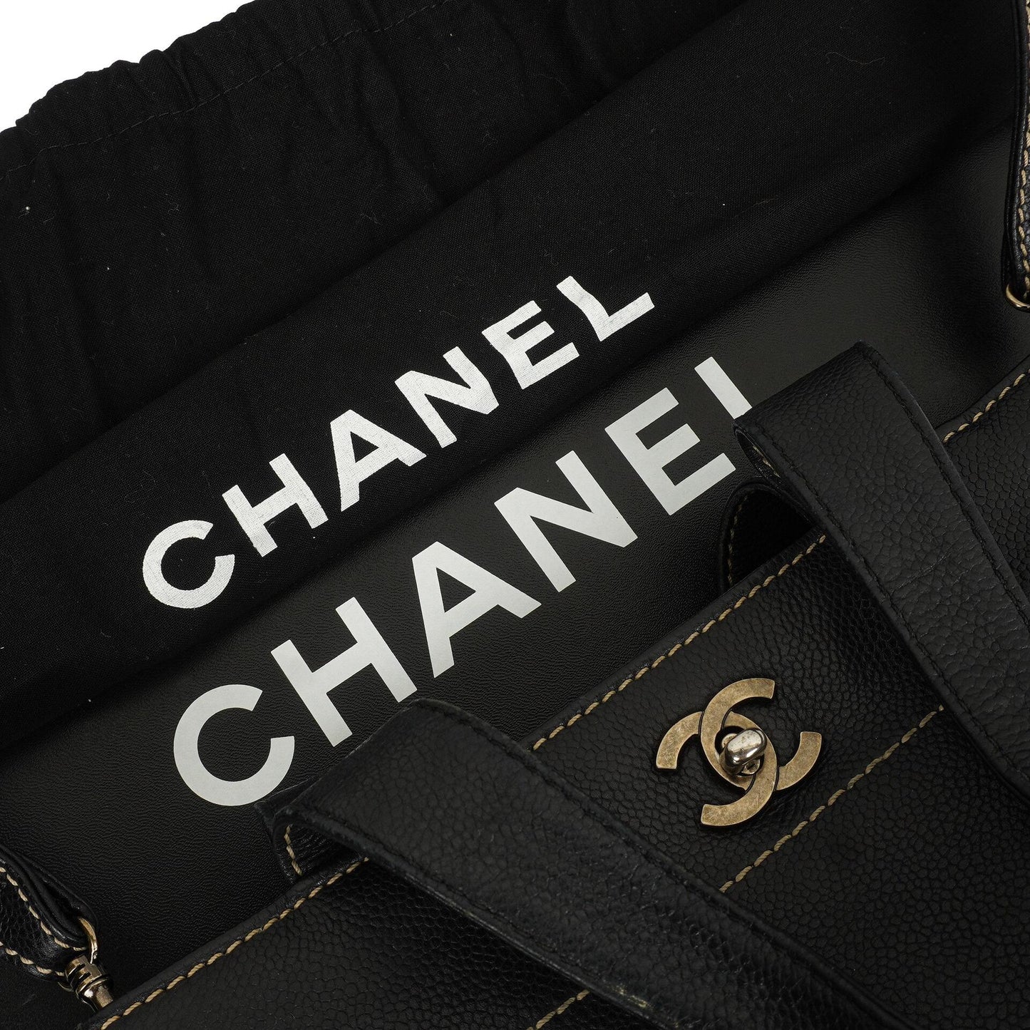 Chanel Caviar CC Black Tote Bag, 2000 - 2002