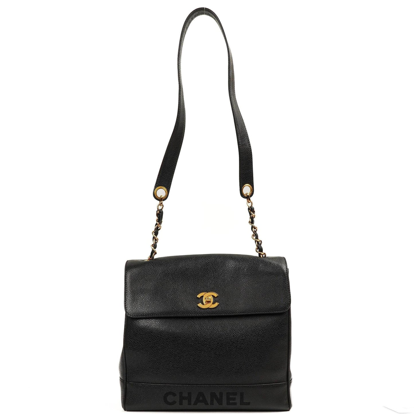 Chanel Caviar CC Flap Shoulder Bag, 24K Gold-Plated Hardware
