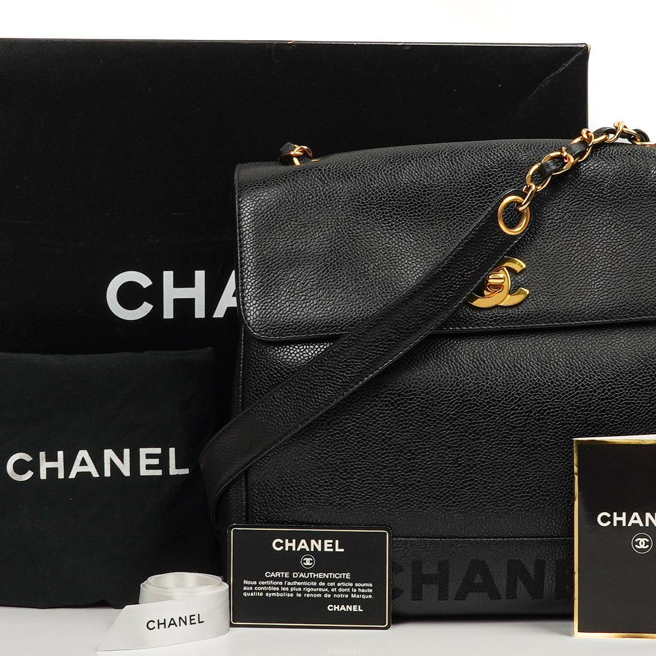 Chanel Caviar CC Flap Shoulder Bag, 24K Gold-Plated Hardware