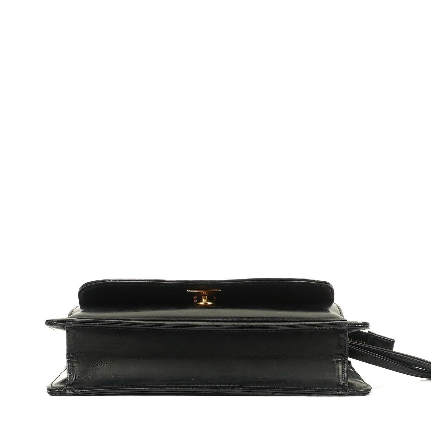 Chanel CC Black Leather Wristlet Bag 24K Gold-Plated Hardware, 1996-1997