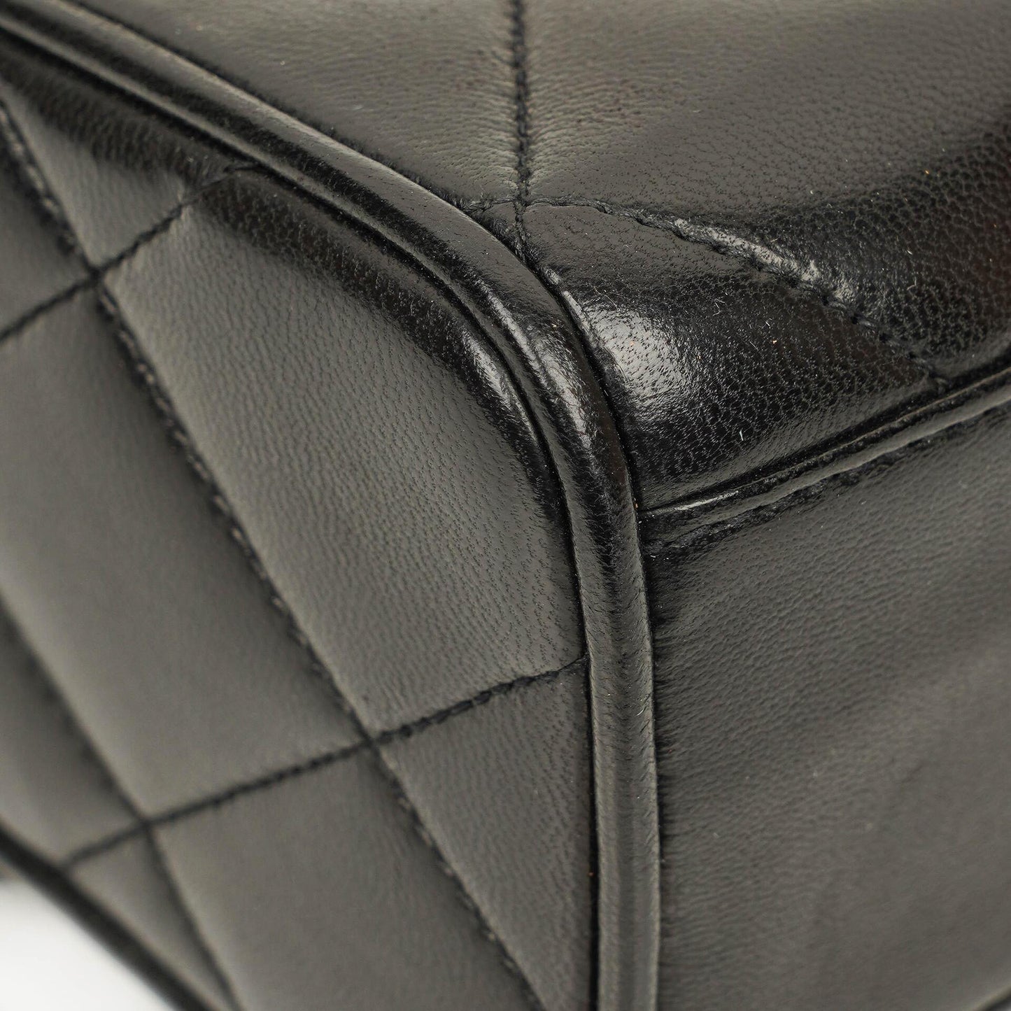 Chanel CC Black Quilted Lambskin Crossbody Messenger Bag