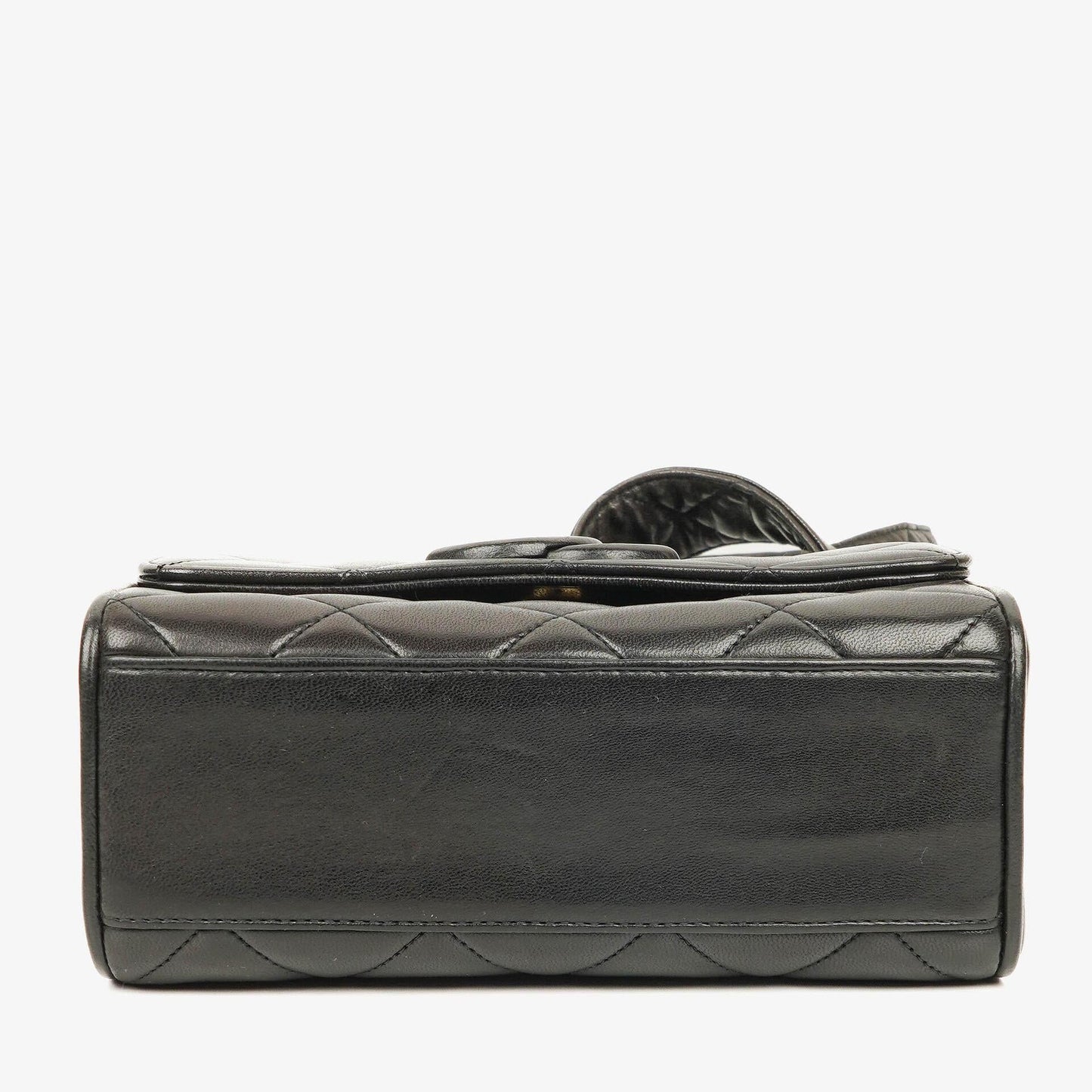Chanel CC Black Quilted Lambskin Crossbody Messenger Bag