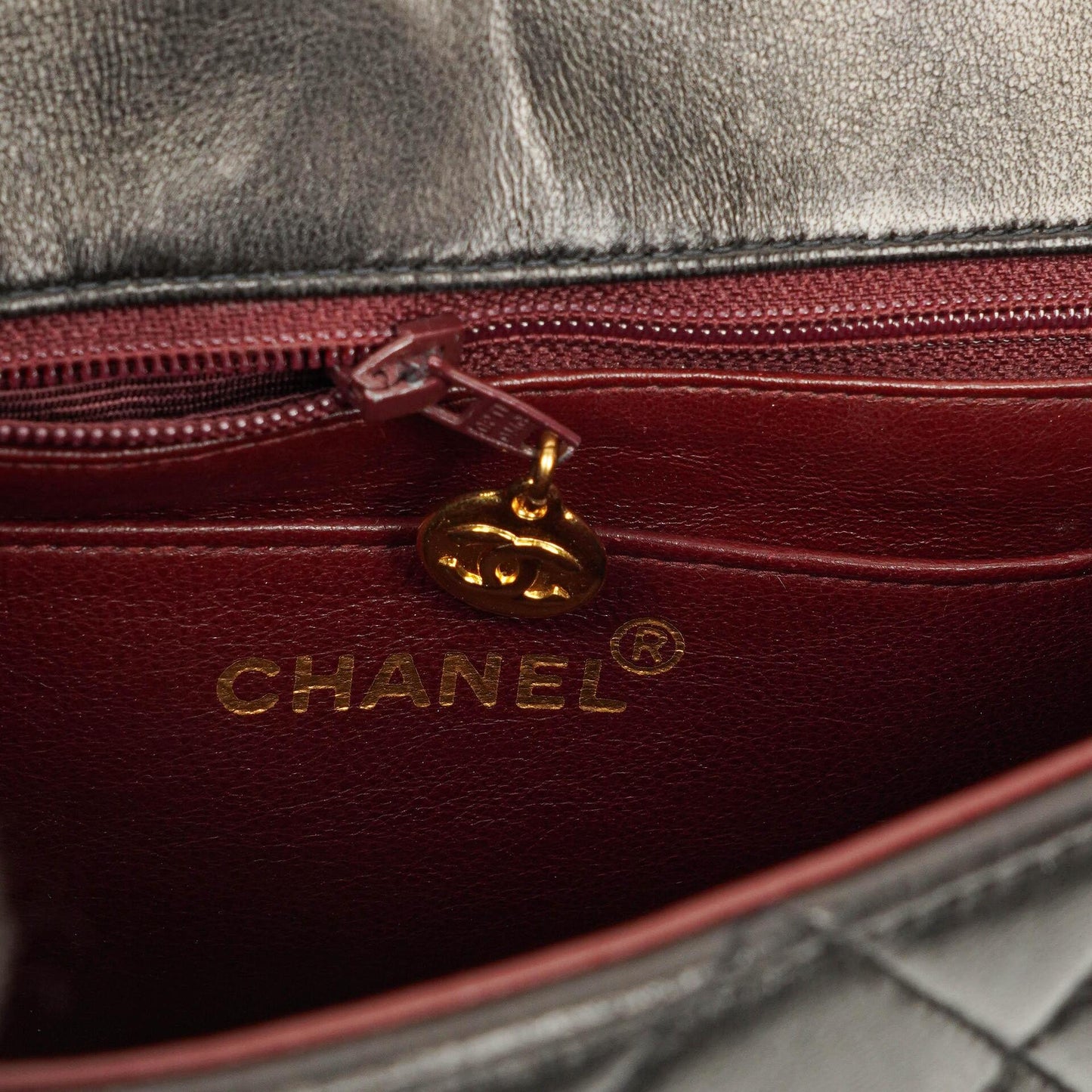 Chanel CC Black Quilted Lambskin Crossbody Messenger Bag