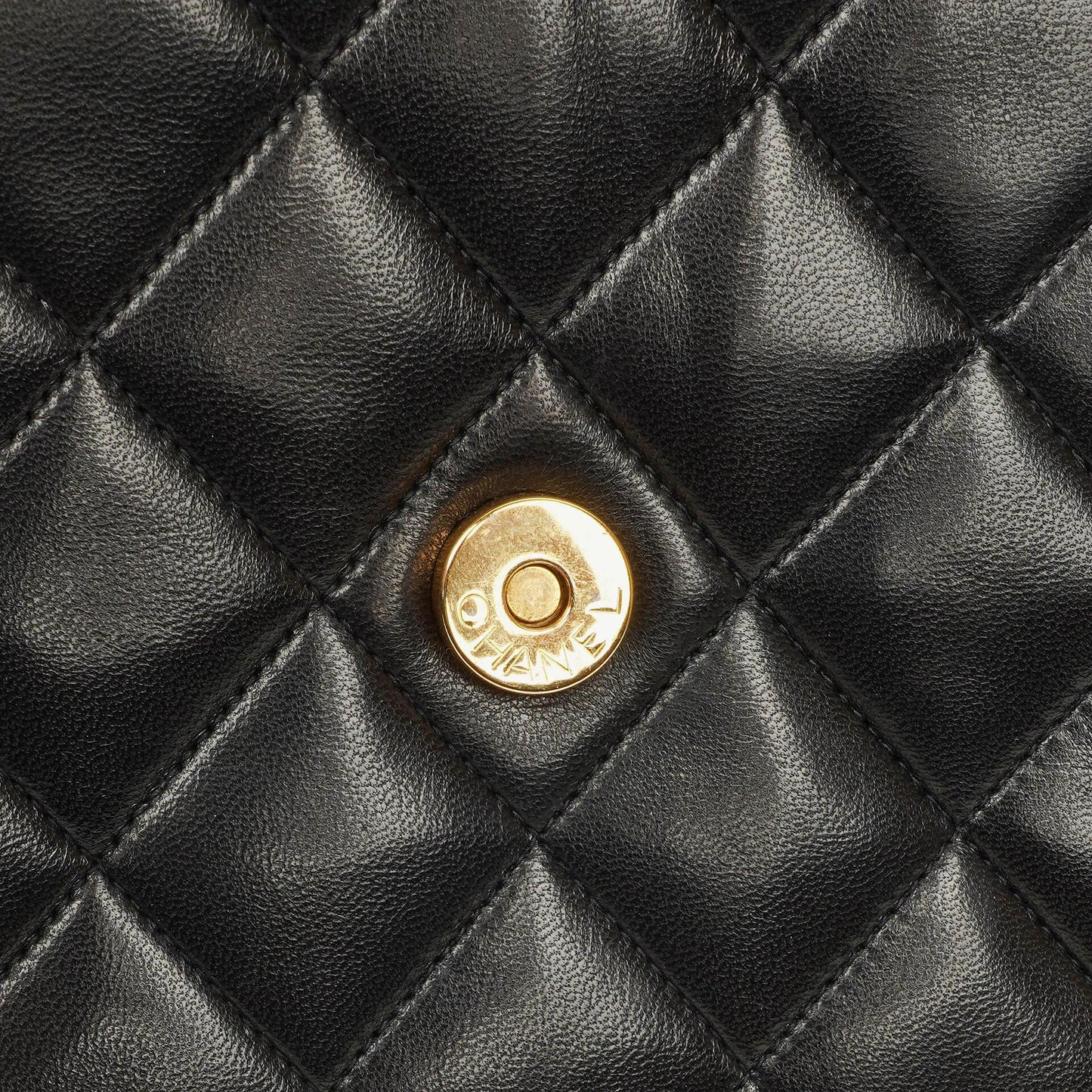 Chanel CC Black Quilted Lambskin Crossbody Messenger Bag