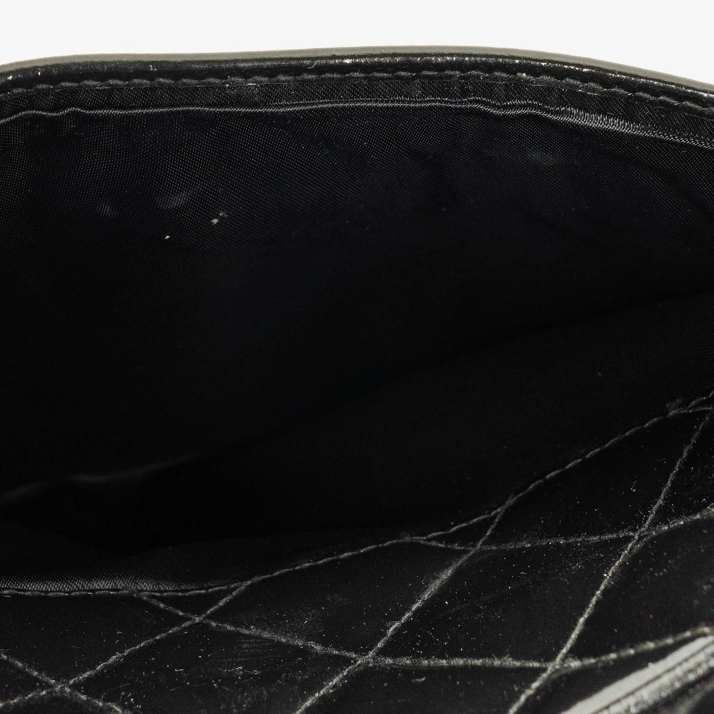 Chanel CC Black Quilted Patent Leather Camera Tassel Bag
