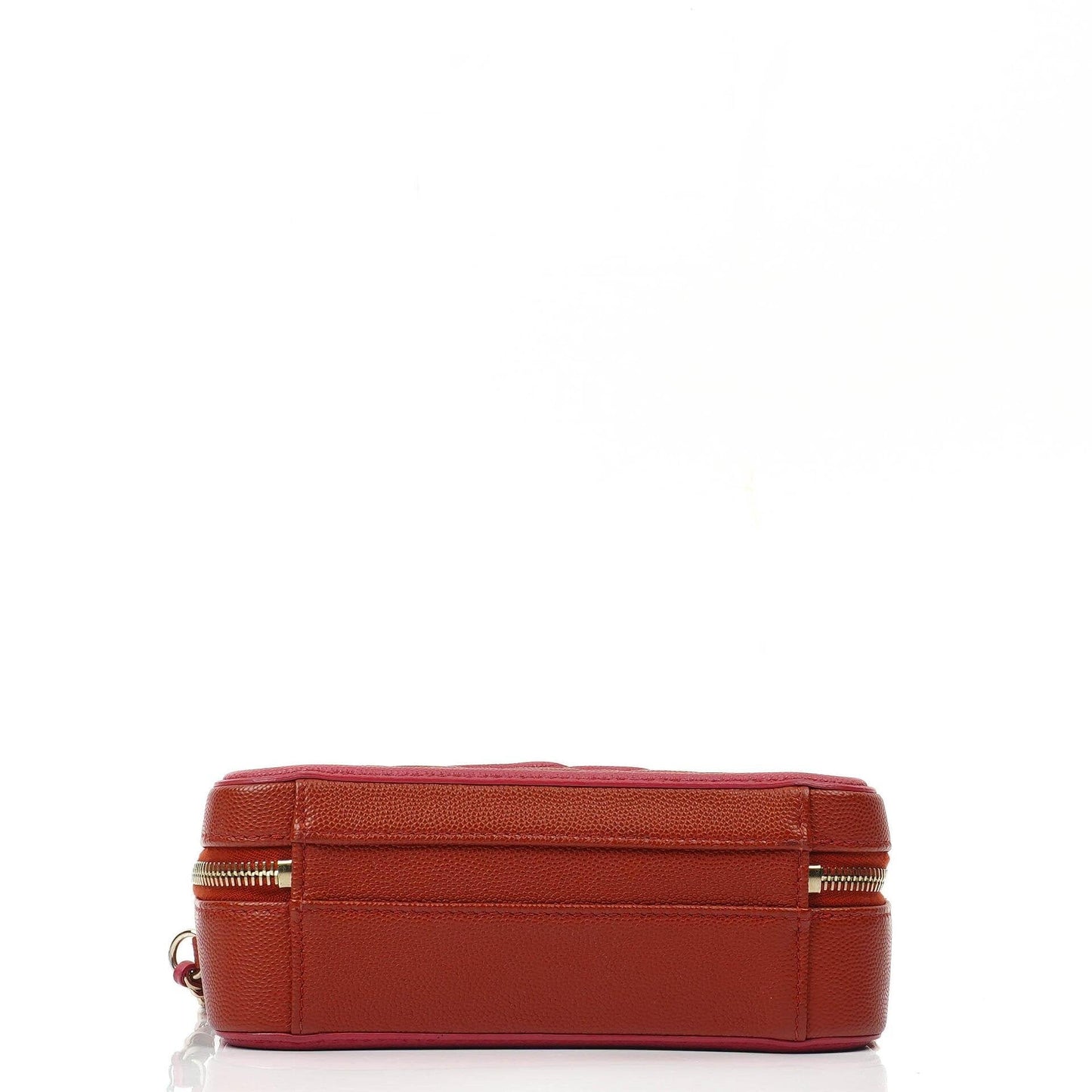 Chanel CC Filigree Small Vanity Case In Red And Pink Quilted Caviar Leather And Champagne Gold-Tone Hardware