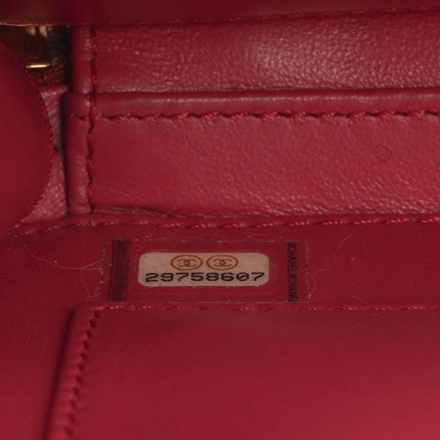 Chanel CC Filigree Small Vanity Case In Red And Pink Quilted Caviar Leather And Champagne Gold-Tone Hardware