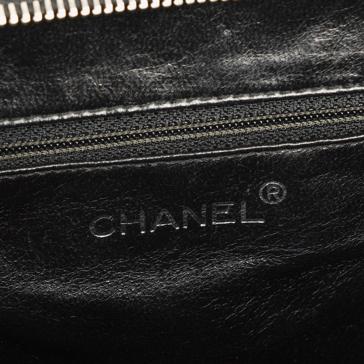 Chanel CC Front Pocket Black Quilted Patent Leather Small Tote Bag
