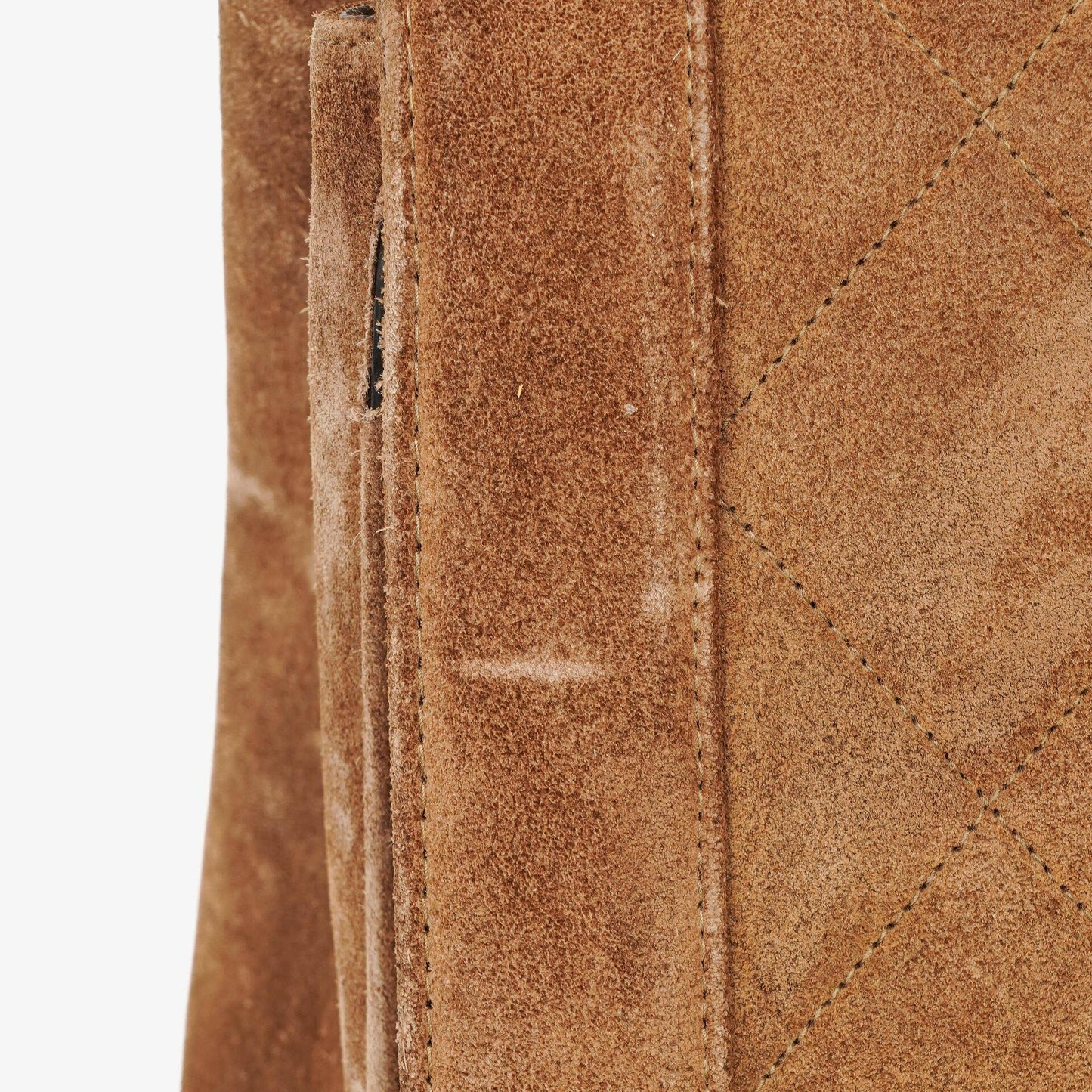 Chanel CC Logo Brown Suede Top Handle