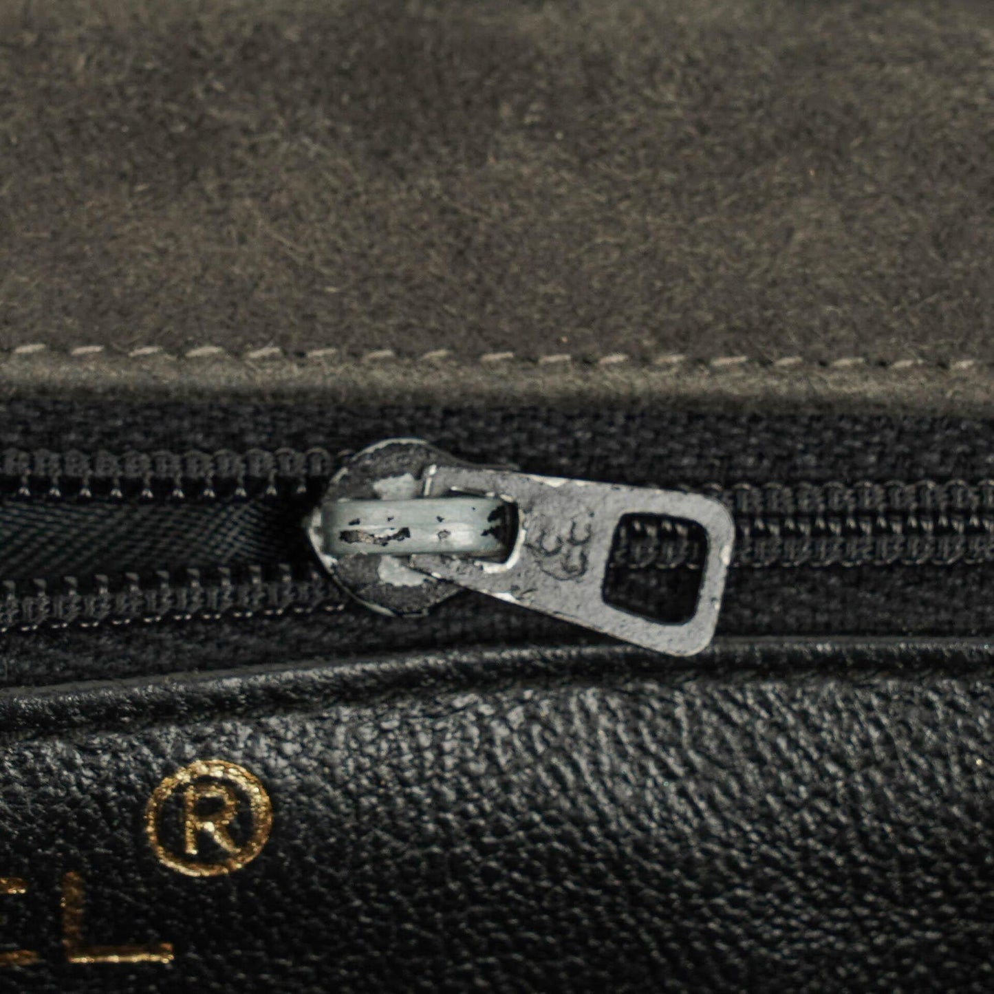 Chanel CC Logo Suede Full Flap Shoulder Bag