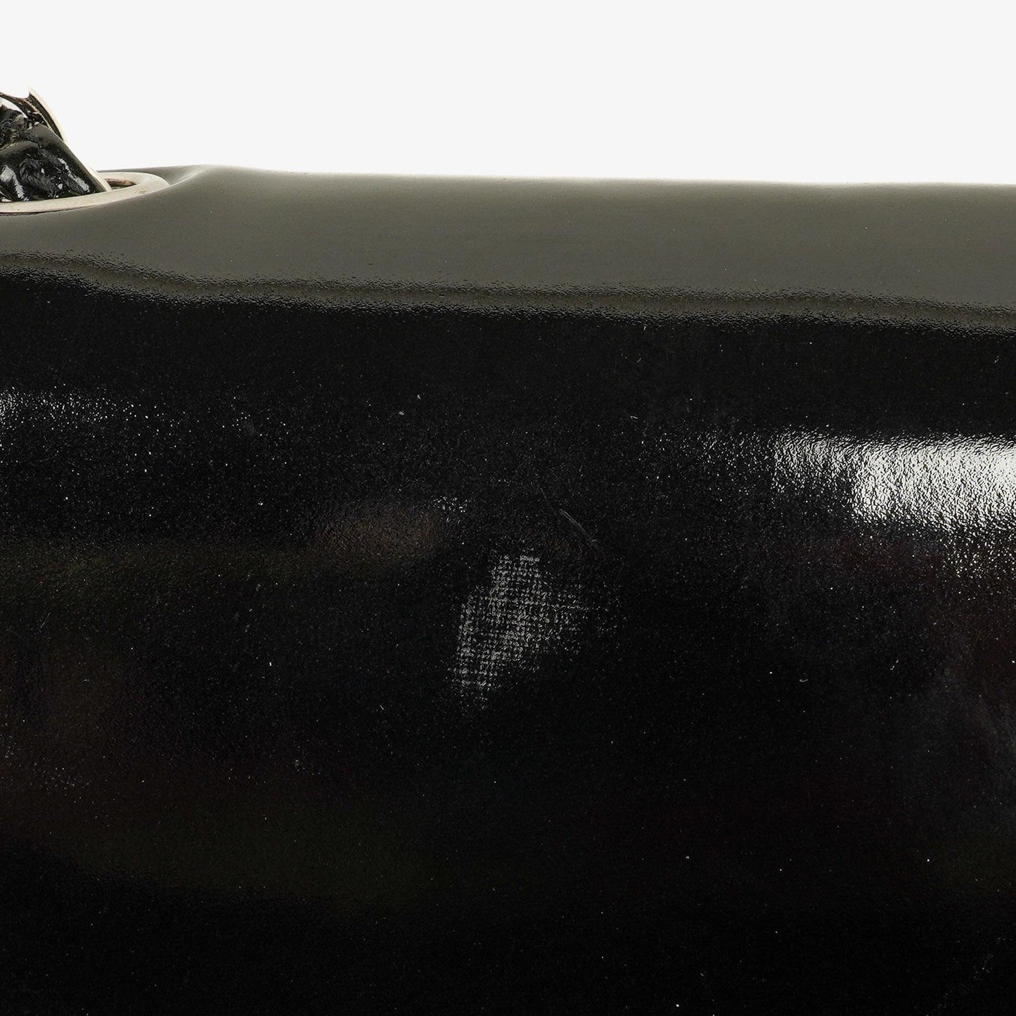 Chanel CC Square Black Patent Leather Flap Bag