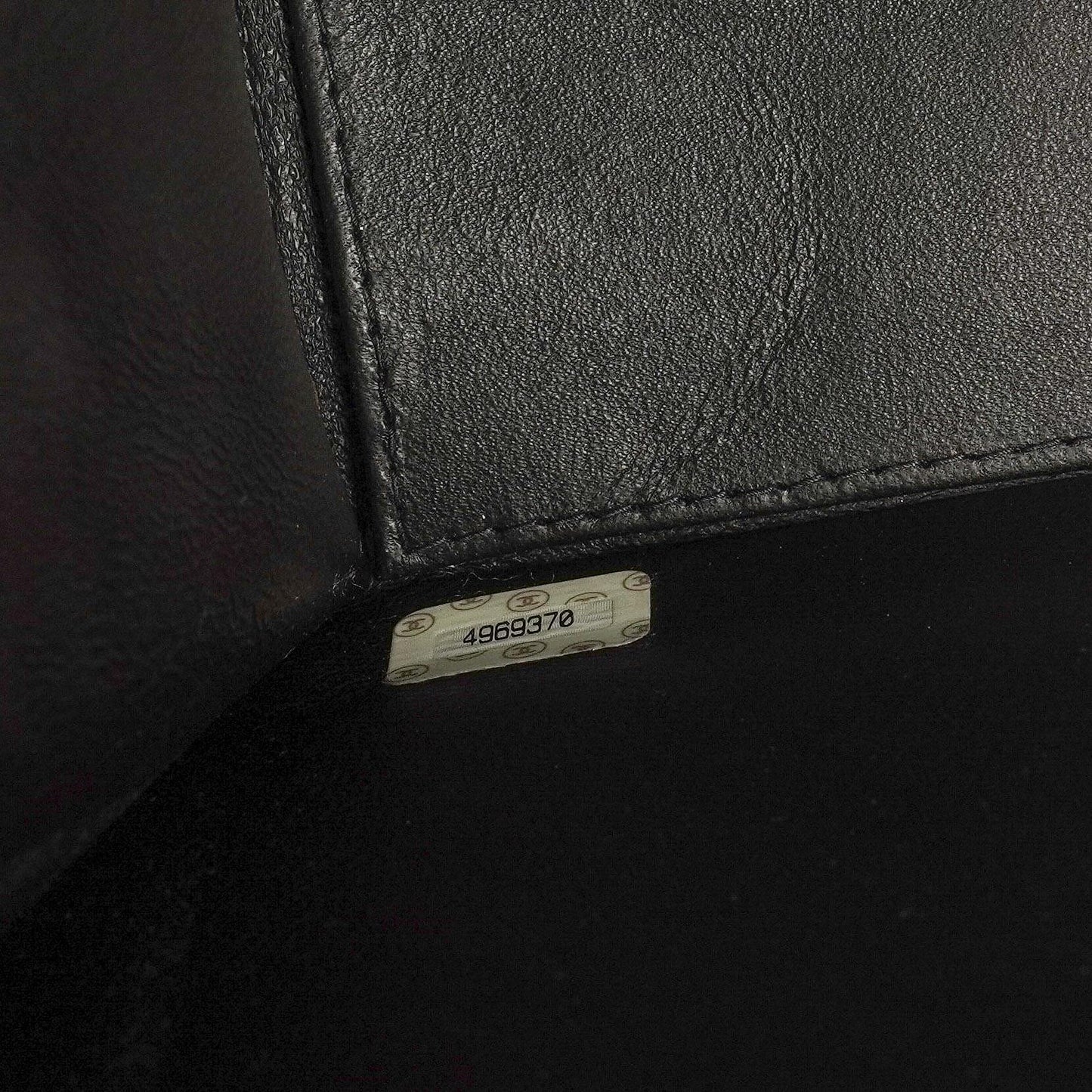 Chanel CC Square Black Patent Leather Flap Bag