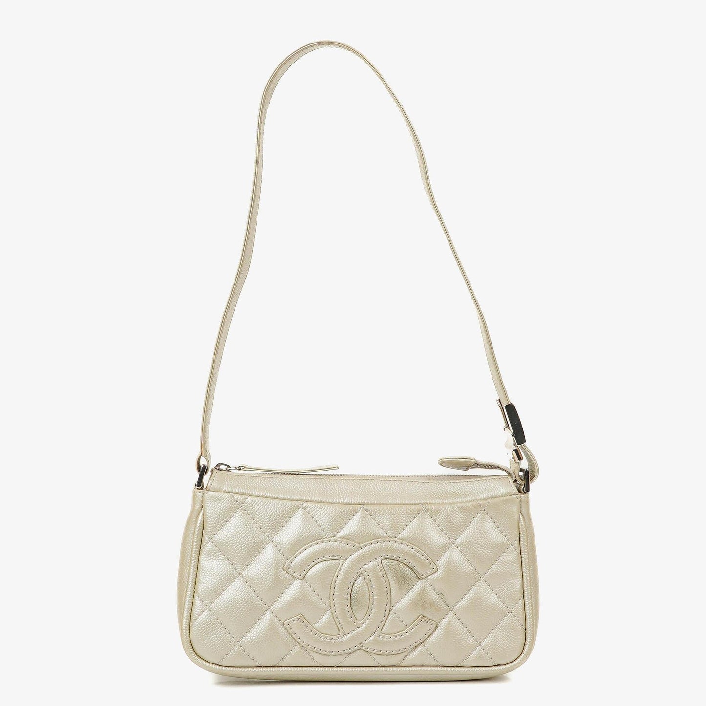 Chanel CC Timeless Metallic Caviar Quilted Shoulder Bag