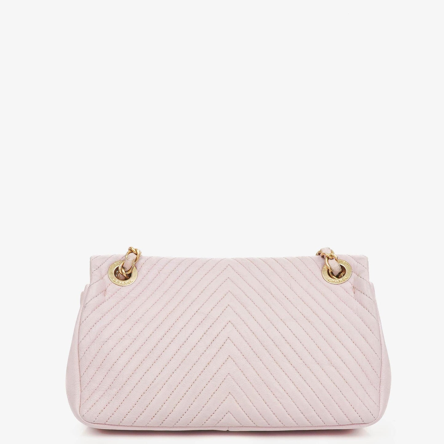 Chanel Chevron Leather Small Classic Flap Bag