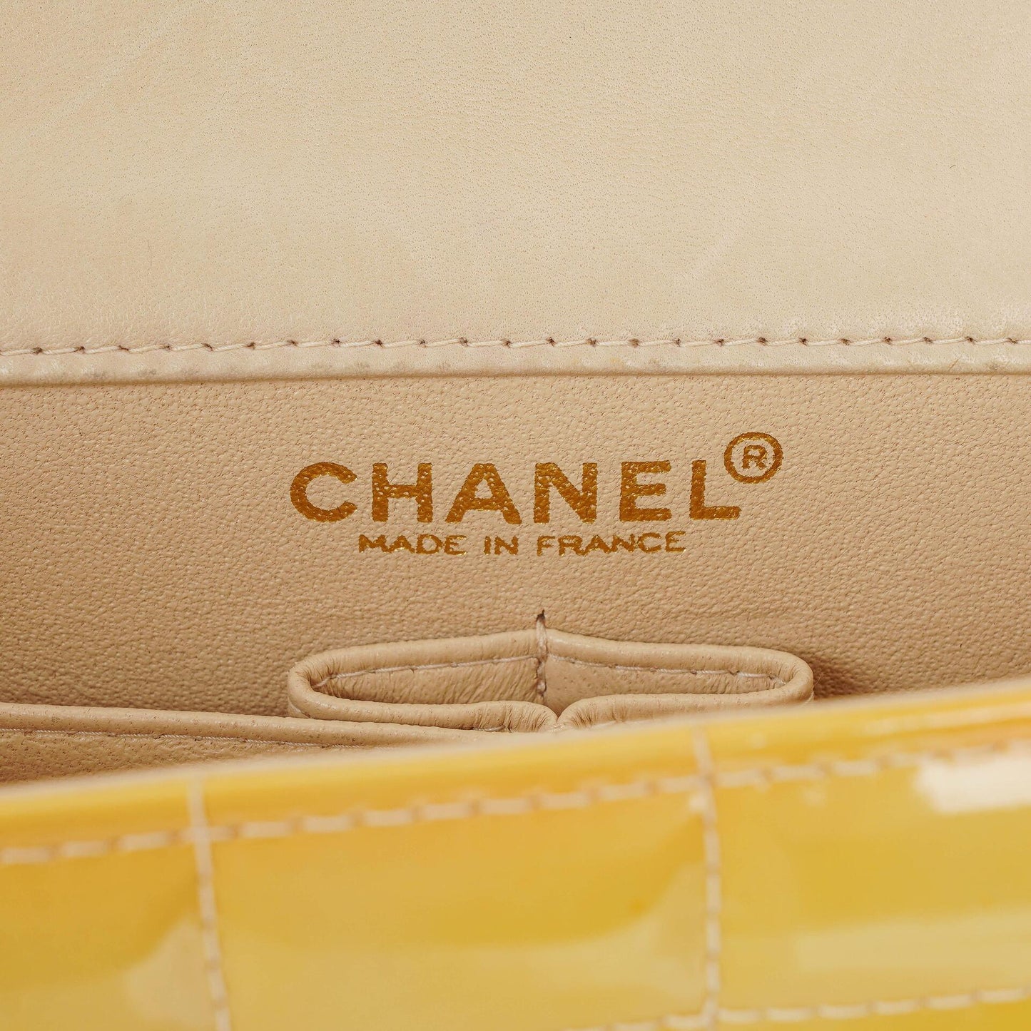 Chanel Chocolate Bar East West Patent Leather Shoulder Bag